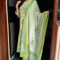 Meena Cream Green Cotton Suit