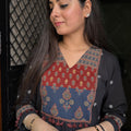 Anmol Black Handloom Coord Set