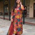Kalamkari Rust Floral Suit Set