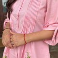 Pink Pintuck Embroidered Co-ord Set