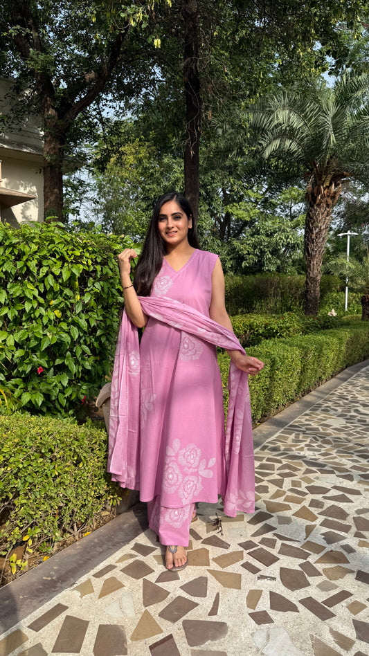 Pastel Pink & Blue A-Line Suit