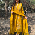 Priti Mustard A-Line Suit