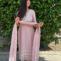 Tara Pink Embroidered Suit