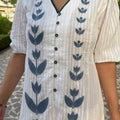 Azure Bloom Cotton Dress