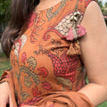 Rust Floral Kalamkari Suit Set