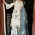Komal Cream A-line Suit