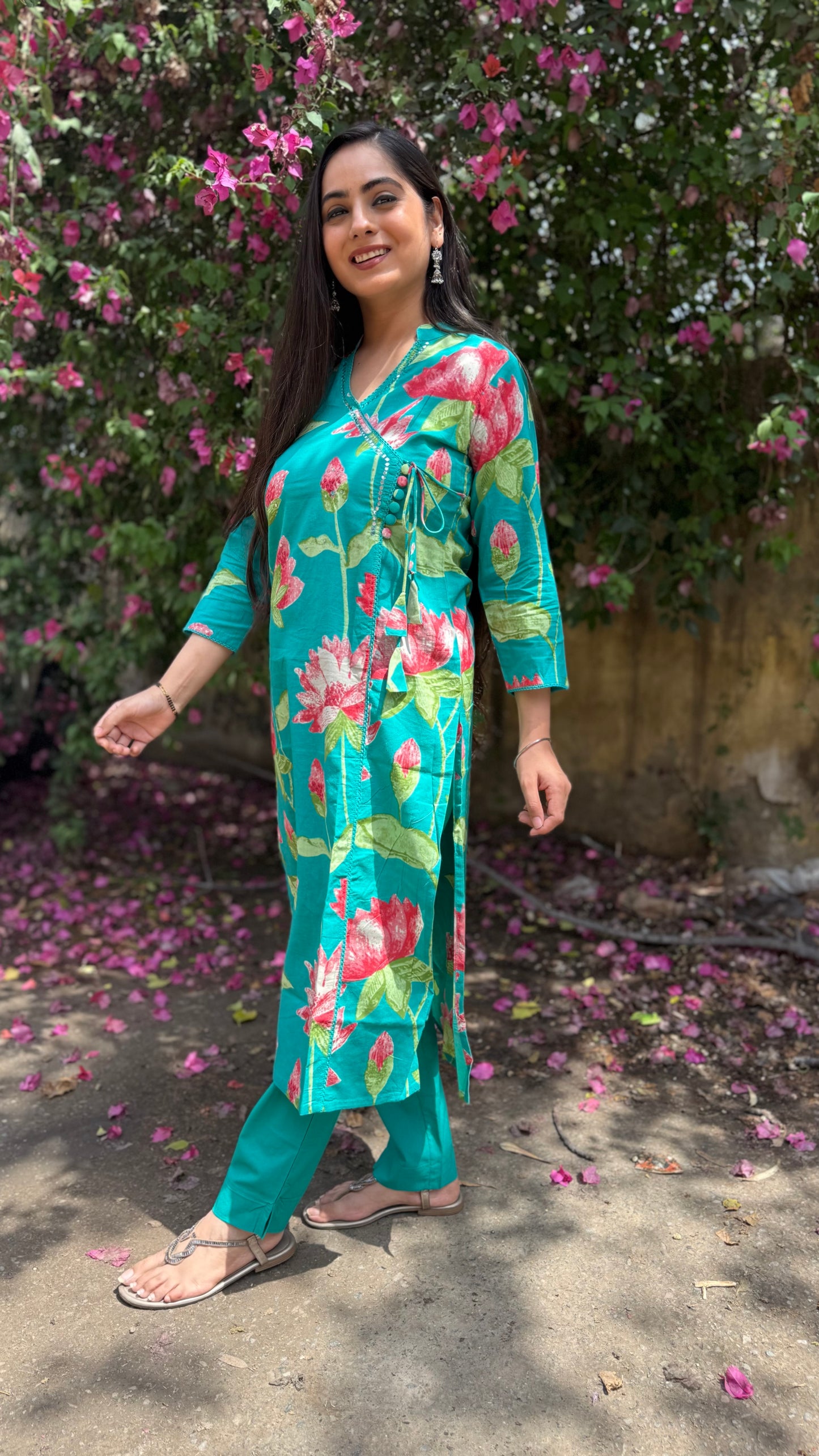 Siya Teal Kurta Pant set