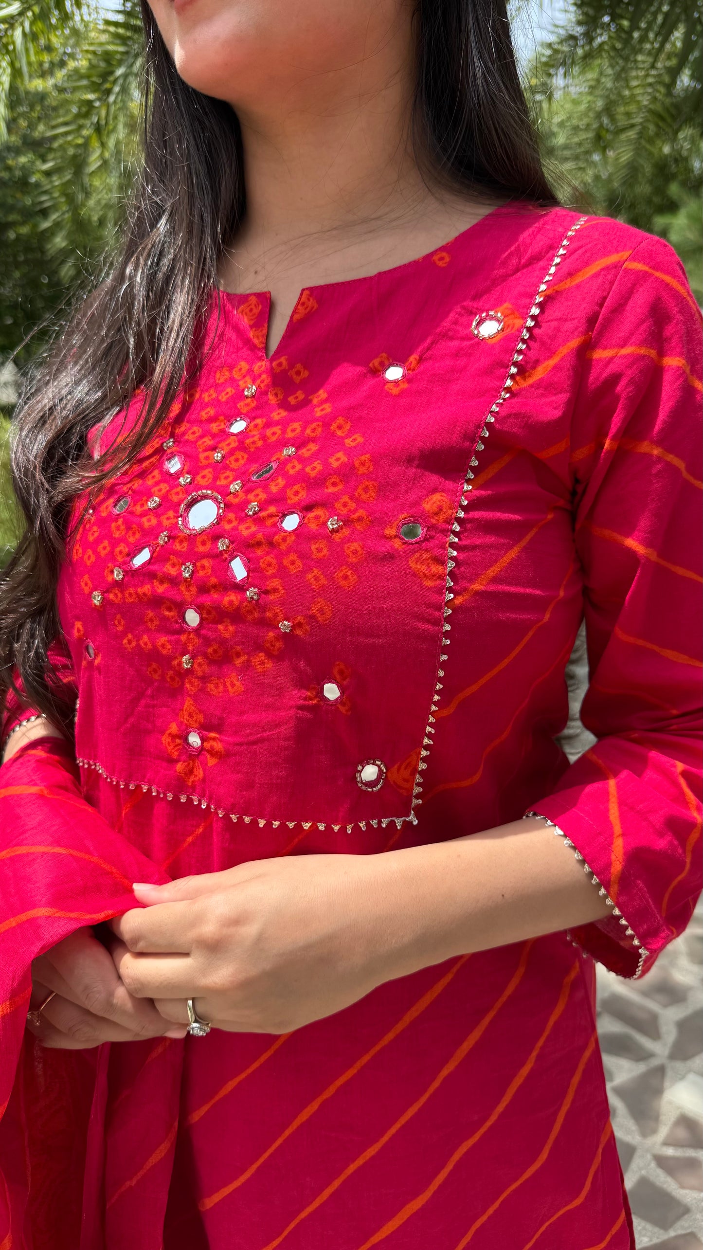 Leheriya Mirror Work Suit Set