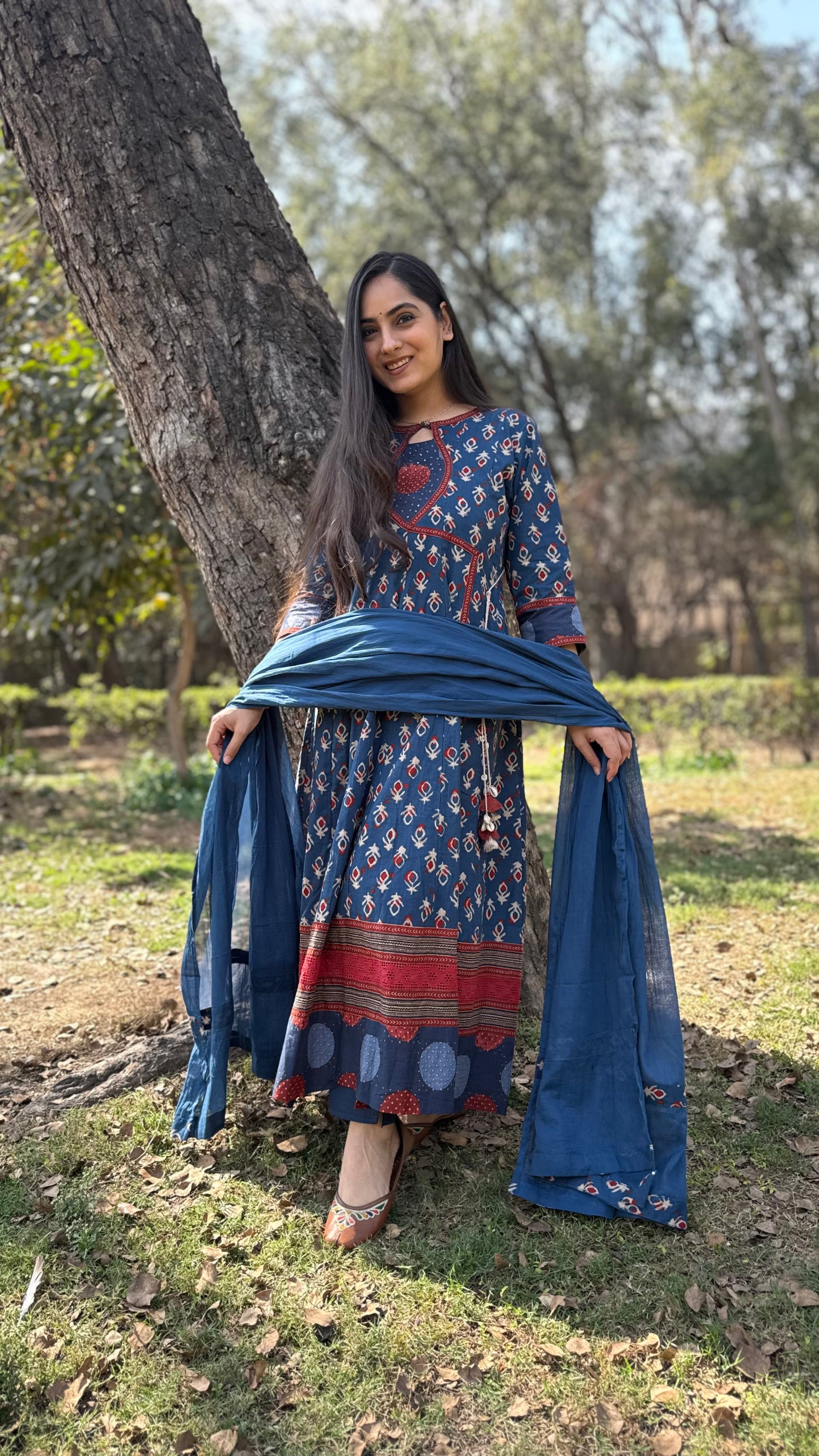 Aliya Blue Anarkali Suit