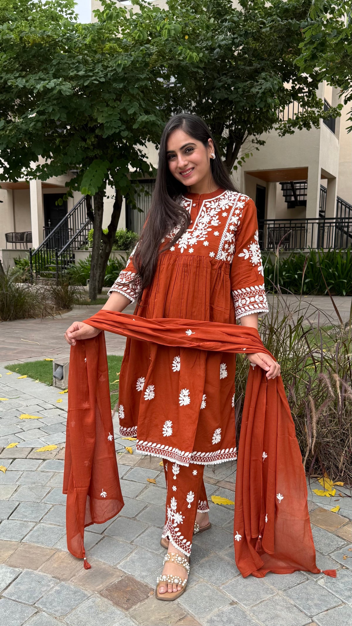 Riya Rust Thread Embroidery Set