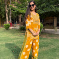 Mustard Crepe Co-ord Set