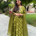 Kavya Green Shibori Anarkali Suit