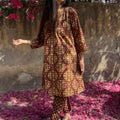 Sehar Brown Block Coord Set