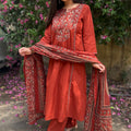 Kashish Rust A-Line Suit