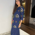 Navy Blue Farshi Salwar Set
