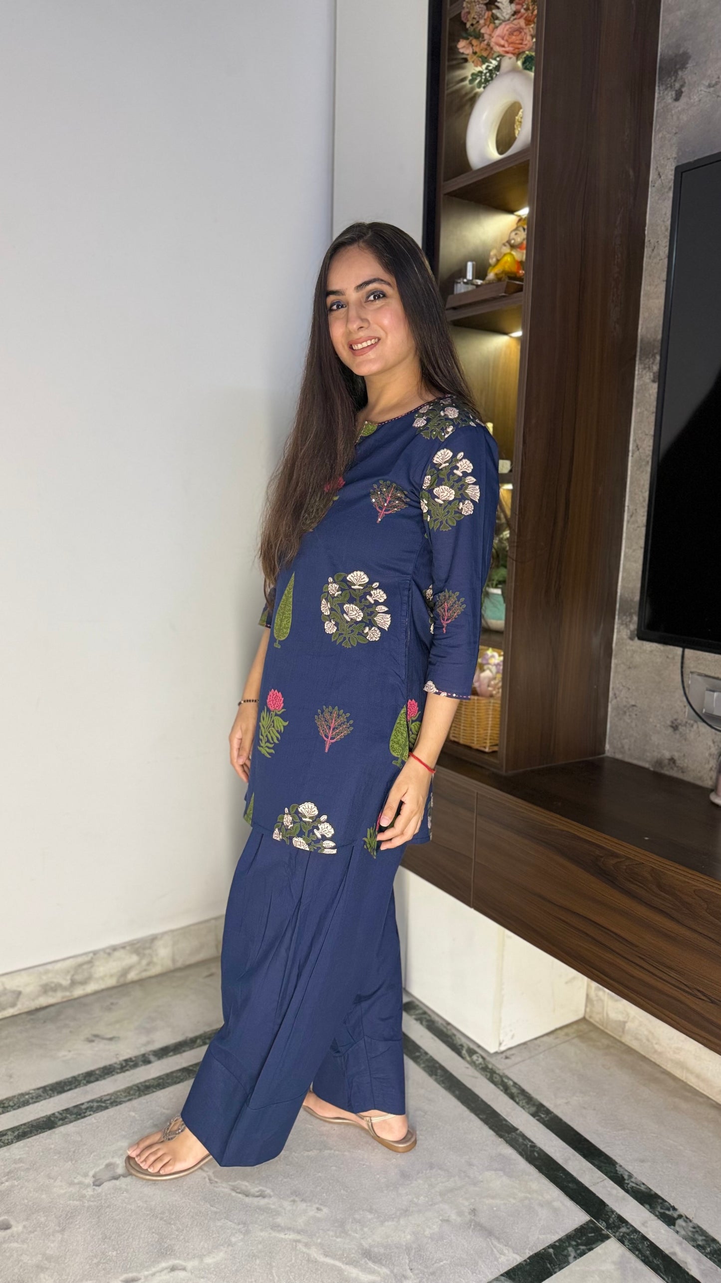 Navy Blue Farshi Salwar Set