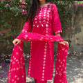 Ankita Bandhej Cotton Suit