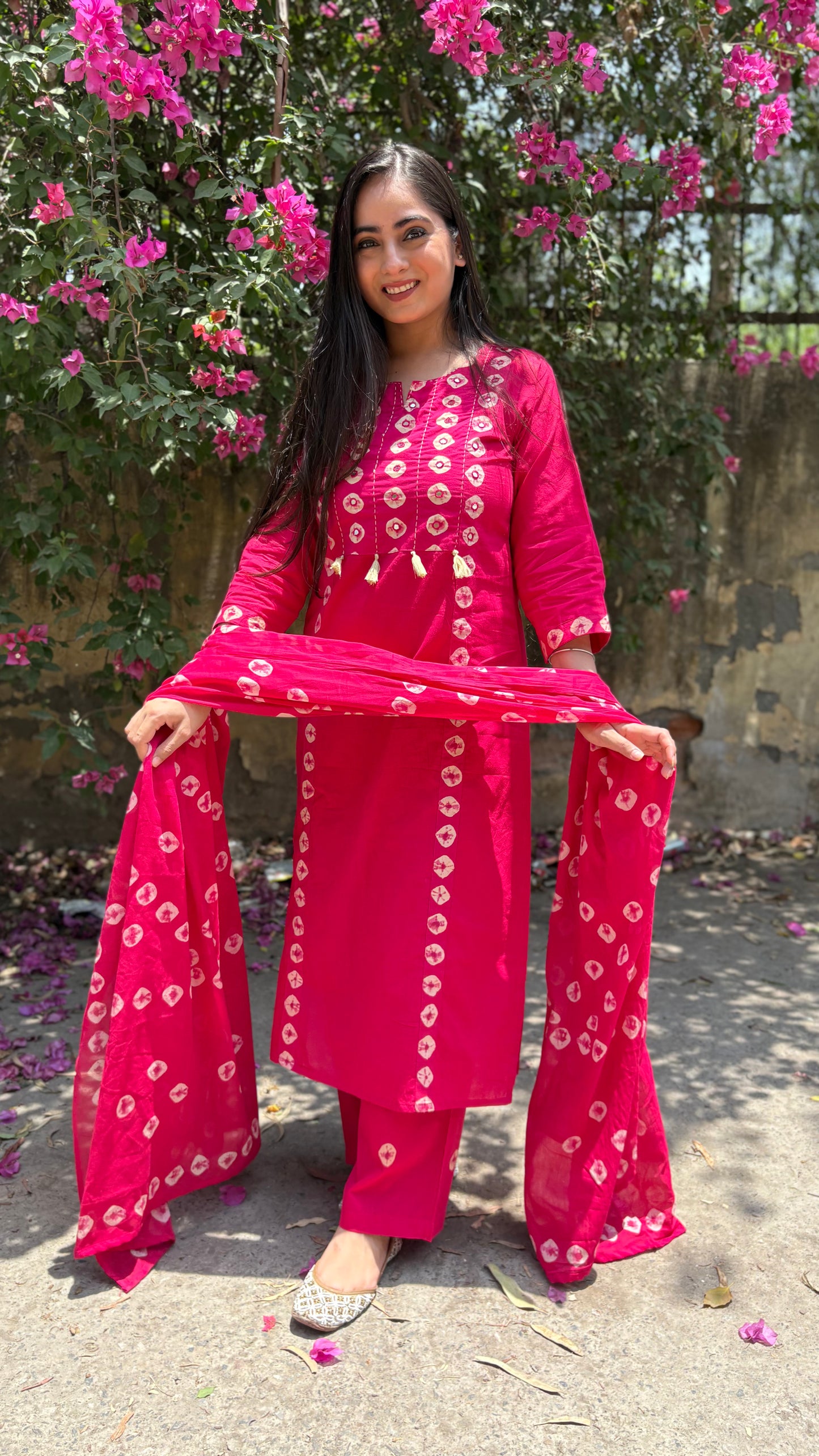 Ankita Bandhej Cotton Suit