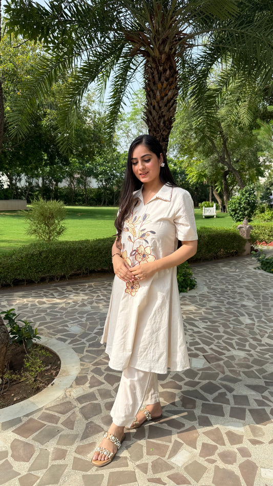 Eira Ivory Embroidered Set