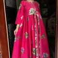 Veena Pink Flared Suit