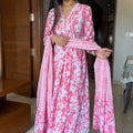 Simran Pink Lace Anarkali Suit