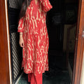 Nidhi Brick Red Kurta Pant Set
