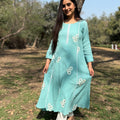Maira Sky Blue A-Line Kurta