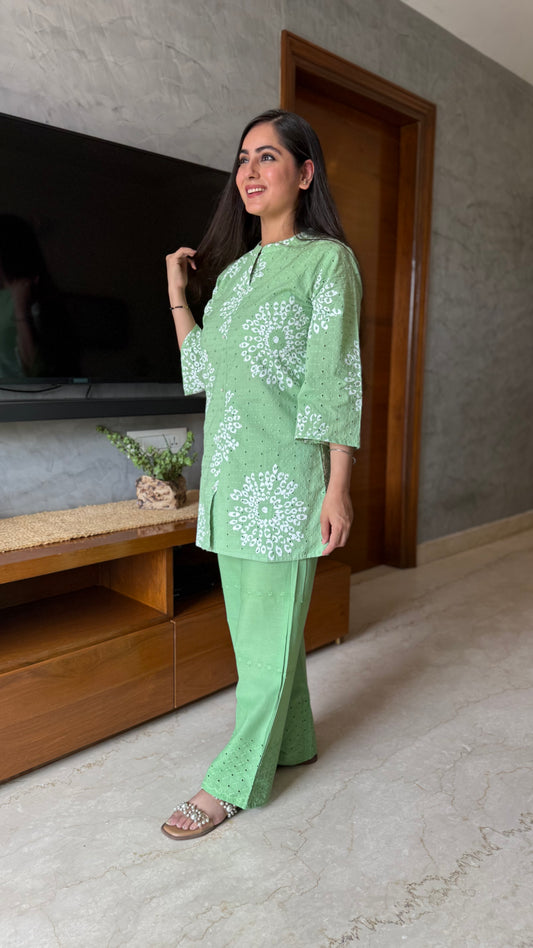 Jiya Schiffli Coord Set