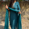 Neha Teal Cotton Suit