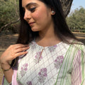 Komal Cream Lilac Cotton Suit