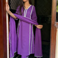 Swati Purple Lace Suit