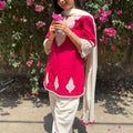 Noorani Pink Farshi Salwar Suit Set
