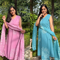 Pastel Pink & Blue A-Line Suit