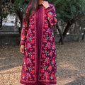 Diksha Wine Jacket Set