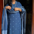 Neha Blue Handloom Suit
