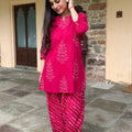 Meera Pink Bandhej Farshi Set