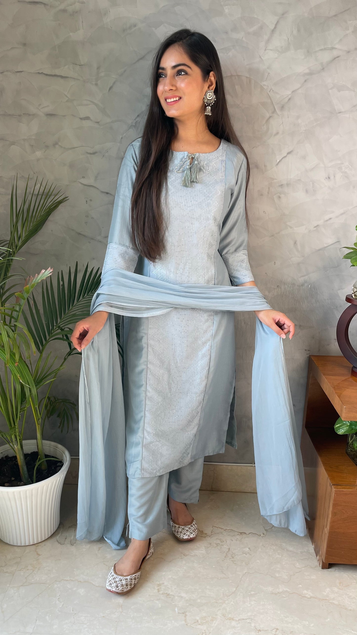 Ritu Powder Grey Suit