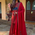 Kiara Rustic Ajrakh Mirror Suit