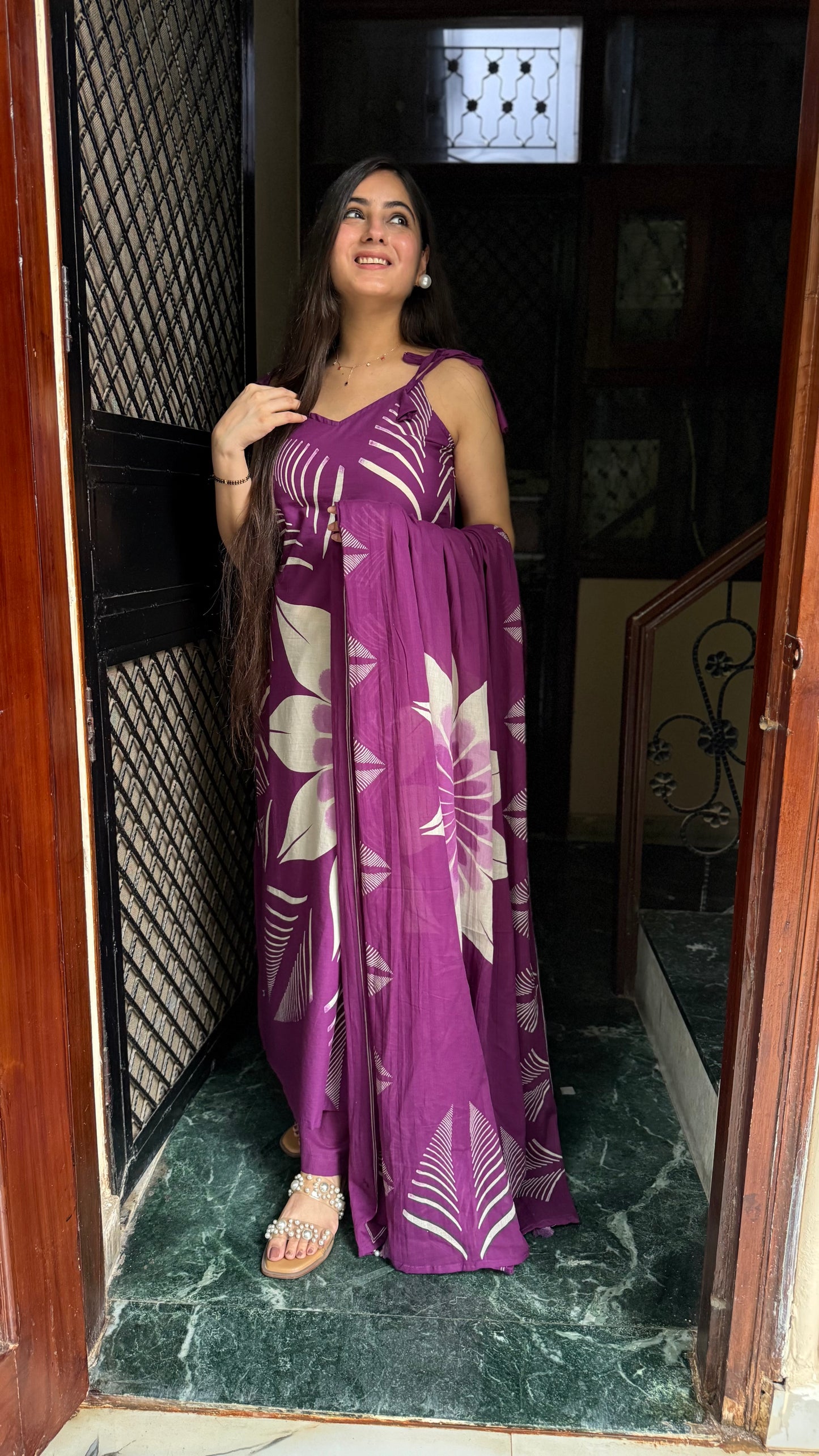 Chhavi Purple Strap Suit