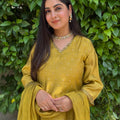 Diya Mustard Chanderi Suit