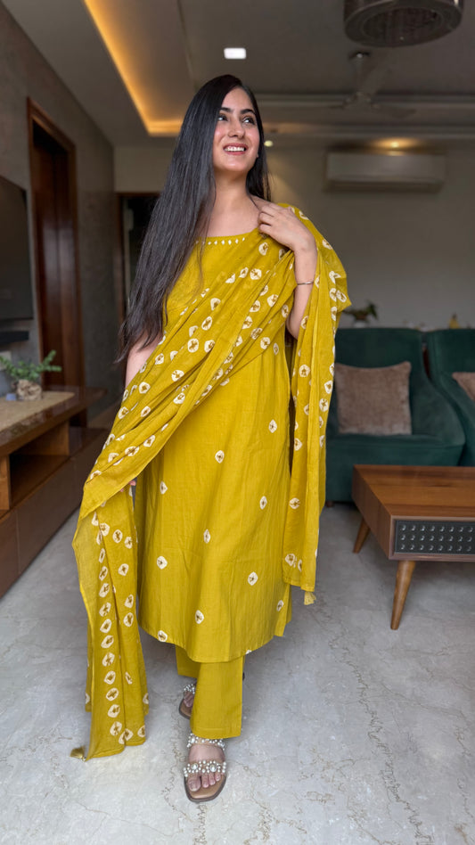 Himani Mustard A-Line Suit