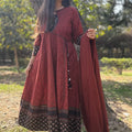 Aliya Rust Anarkali Suit