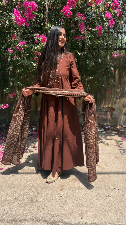 Salony Mirror Anarkali Suit