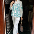 Roshni White Embroidered Coord Set
