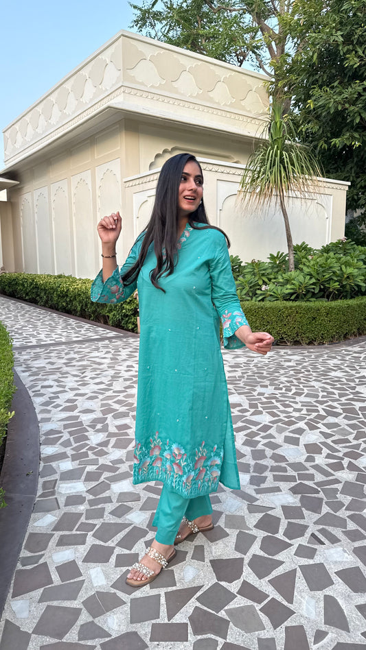 Aqua Bloom Co-ord Set