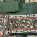 Sana Green Floral Print Unstitched Suit