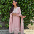 Tara Pink Embroidered Suit