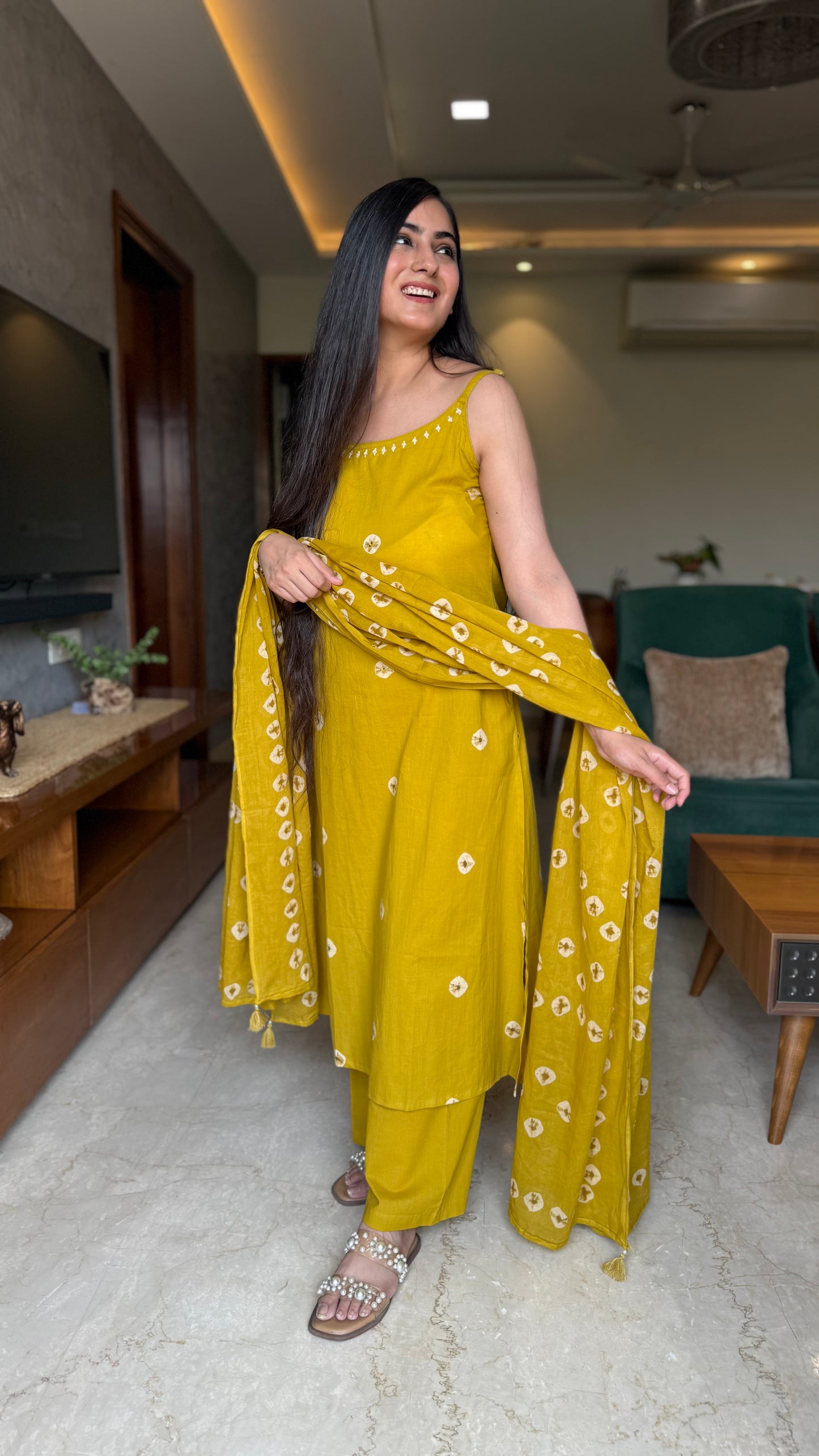 Himani Mustard A-Line Suit