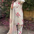 Pastel Grey Farshi Salwar Suit