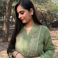 Priti Leaf Green A-Line Suit